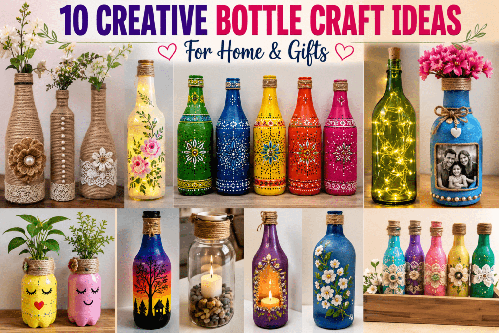 10 creative bottle craft ideas